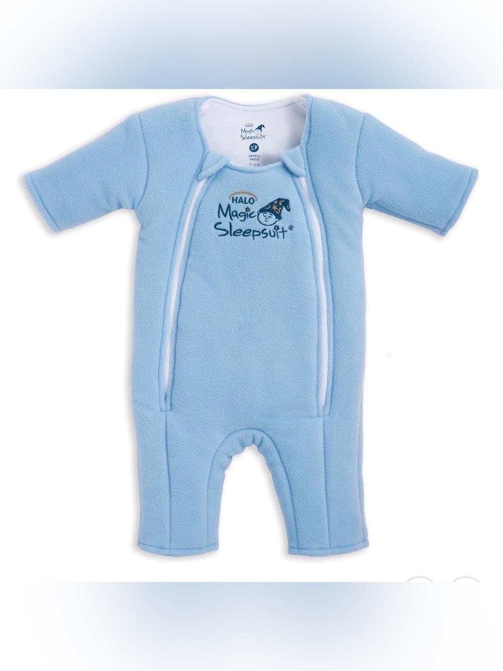 BABY MERLIN’S Magic Sleep Suit in Blue Microfleece - S (3-6M)